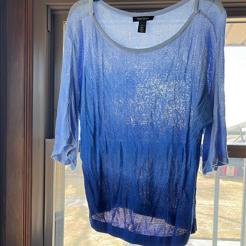 Blue Gradient Knit Top